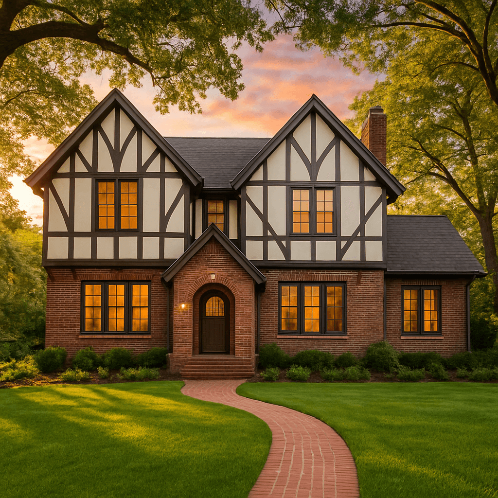 Tudor-style residential property surrounded by mature trees in Nashville, Tennessee.